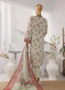 3 Piece Printed Stitched Suit