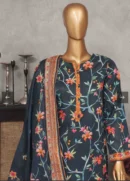3 Piece Printed Stitched Suit