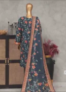 3 Piece Printed Stitched Suit