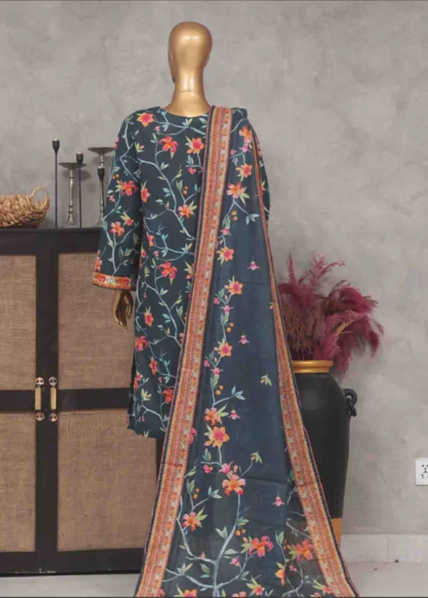 3 Piece Printed Stitched Suit - Image 2