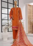 3 Piece Embroidered Stitched Suit