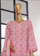 3 Piece Printed Stitched Suit