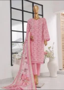 3 Piece Printed Stitched Suit