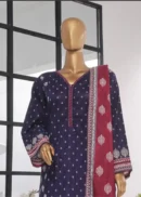 3 Piece Printed Stitched Suit