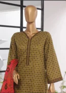 3 Piece Printed Stitched Suit