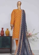 3 Piece Printed Stitched Suit