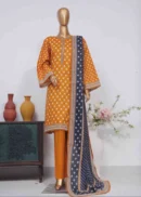 3 Piece Printed Stitched Suit