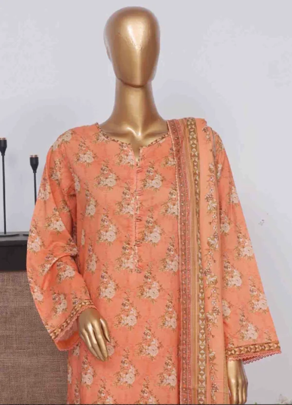 3 Piece Printed Stitched Suit - Image 3