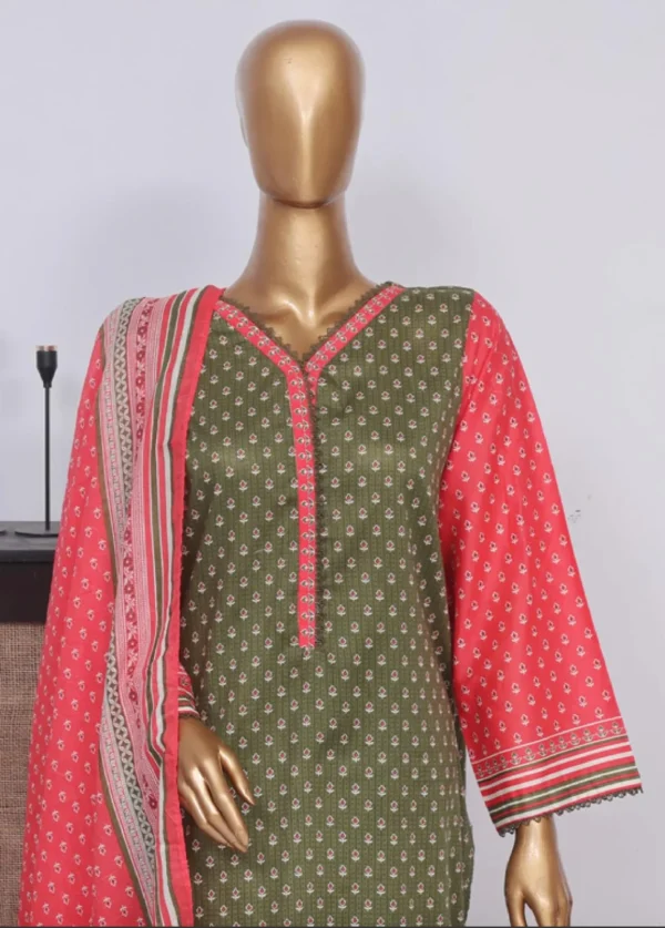 3 Piece Printed Stitched Suit - Image 3