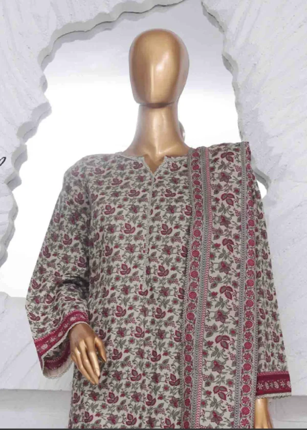 3 Piece Printed Stitched Suit - Image 3
