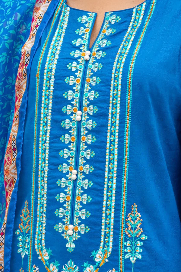 Embroidered Shirt Shalwar Dupatta - Image 3