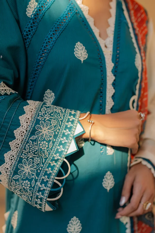 Embroidered Shirt Shalwar Dupatta - Image 3