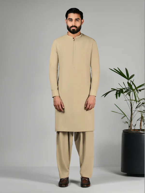 Camel Latha Kameez Shalwar