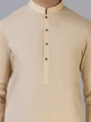 Beige Cotton Latha Kameez Shalwar