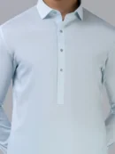 Blue Cotton Latha Kameez Shalwar