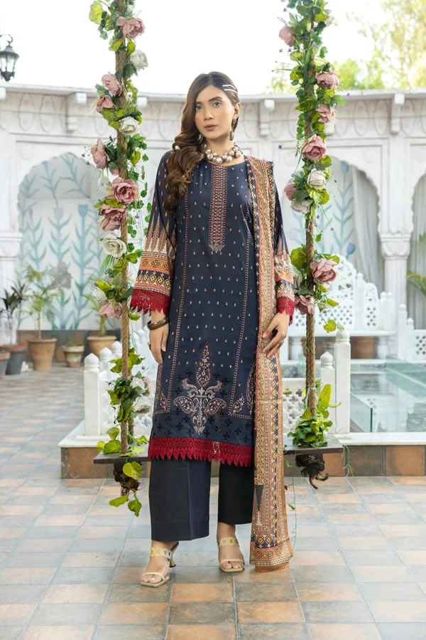 Chickenkari Embroidered Lawn - Image 3