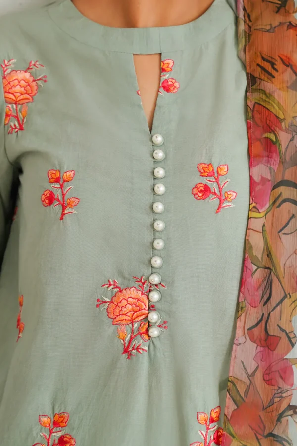Embroidered Shirt Shalwar Dupatta - Image 4