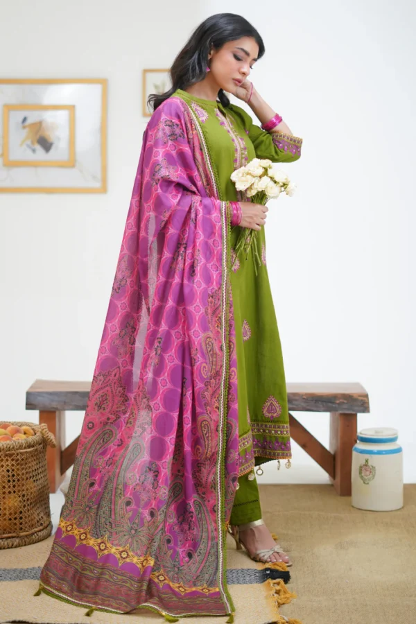Embroidered Shirt Shalwar Dupatta - Image 5