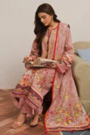 zellbury 3 piece printed cambric shirt shalwar dupatta