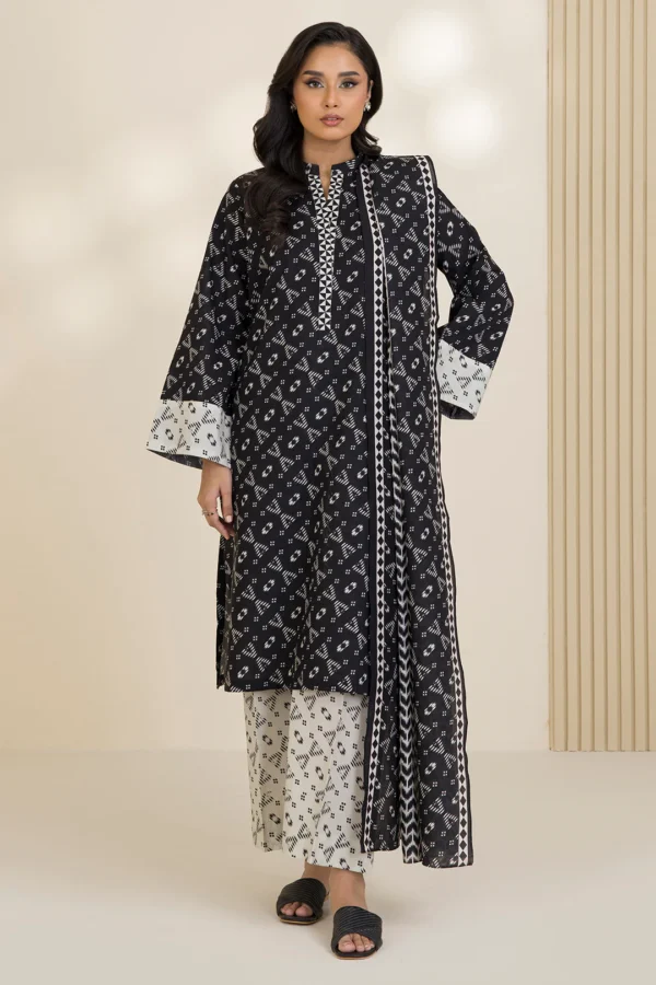 zellbury 3 piece printed Cotton shirt shalwar dupatta - Image 2