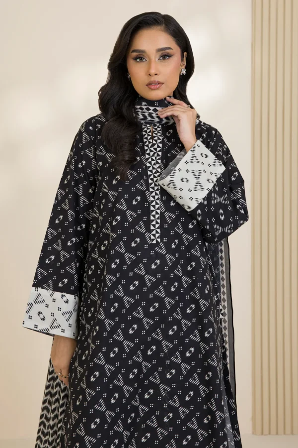 zellbury 3 piece printed Cotton shirt shalwar dupatta - Image 3