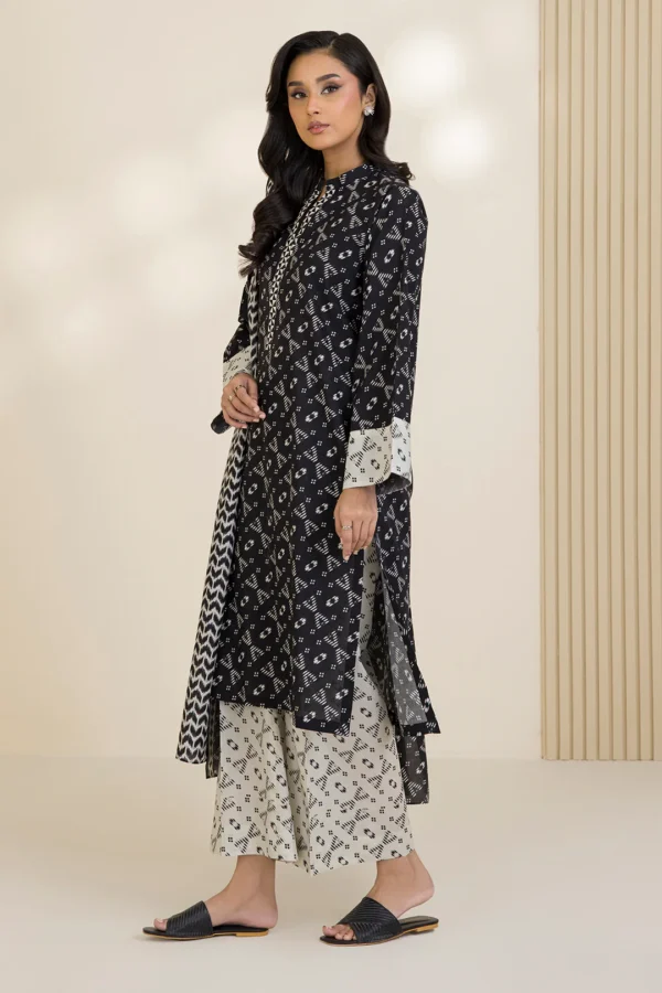 zellbury 3 piece printed Cotton shirt shalwar dupatta - Image 5