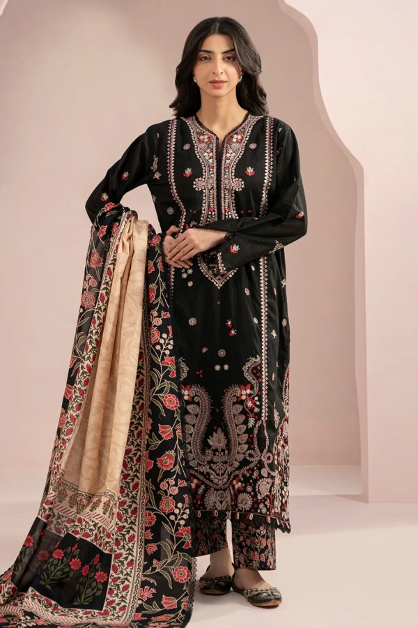 zellbury 3 piece Embroidered shirt shalwar dupatta - Image 2