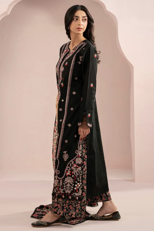 zellbury 3 piece Embroidered shirt shalwar dupatta - Image 4