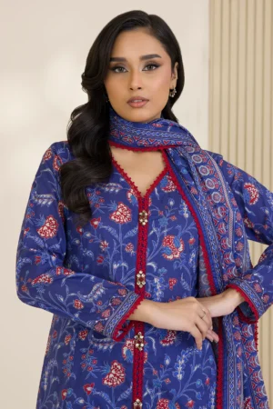 zellbury 3 piece printed Cotton shirt shalwar dupatta