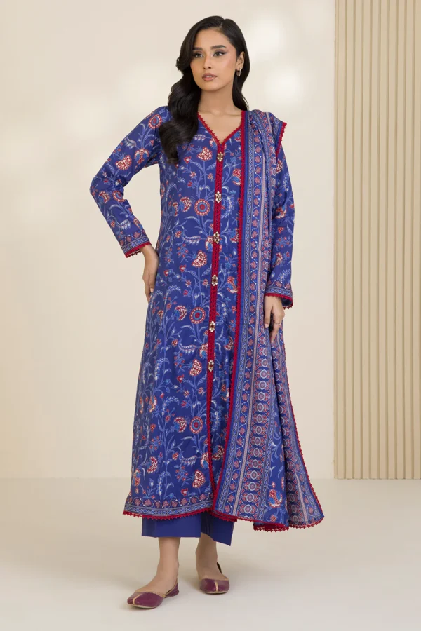 zellbury 3 piece printed Cotton shirt shalwar dupatta - Image 4