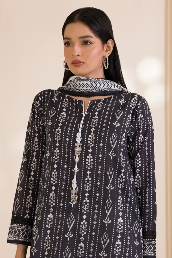 zellbury 2 piece printed Cotton shirt dupatta - Image 4