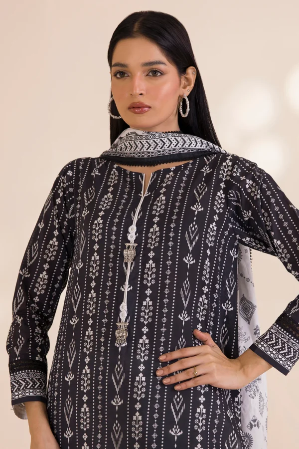 zellbury 2 piece printed Cotton shirt dupatta