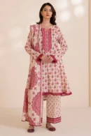zellbury 3 piece printed Cotton shirt shalwar dupatta