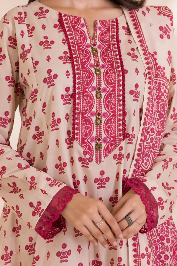 zellbury 3 piece printed Cotton shirt shalwar dupatta - Image 5