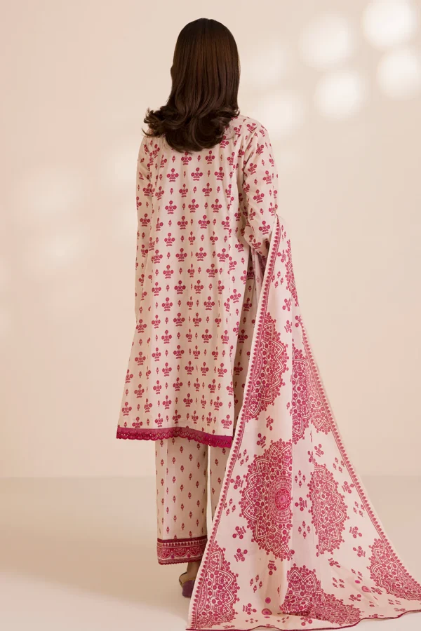 zellbury 3 piece printed Cotton shirt shalwar dupatta - Image 3