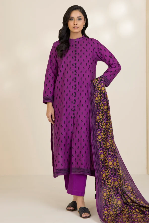 zellbury 3 piece printed Cotton shirt shalwar dupatta - Image 2