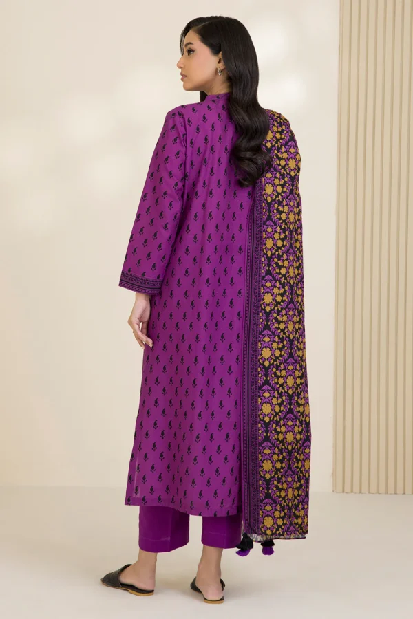 zellbury 3 piece printed Cotton shirt shalwar dupatta - Image 5