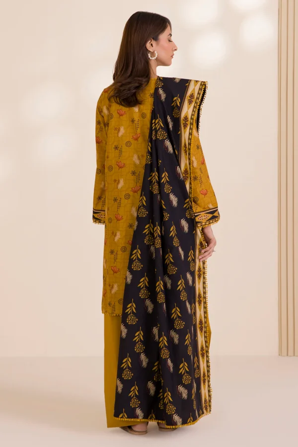 zellbury 3 piece printed Cotton shirt shalwar dupatta - Image 3