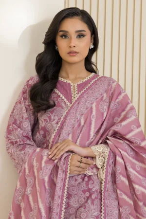 zellbury 3 piece printed Cotton shirt shalwar dupatta