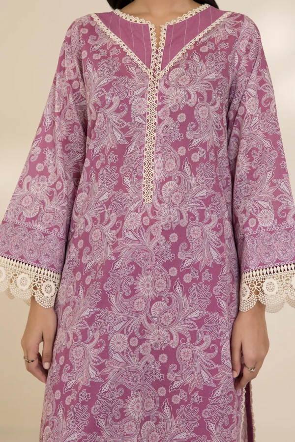 zellbury 3 piece printed Cotton shirt shalwar dupatta - Image 3