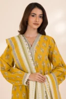 zellbury 3 piece printed Cotton shirt shalwar dupatta
